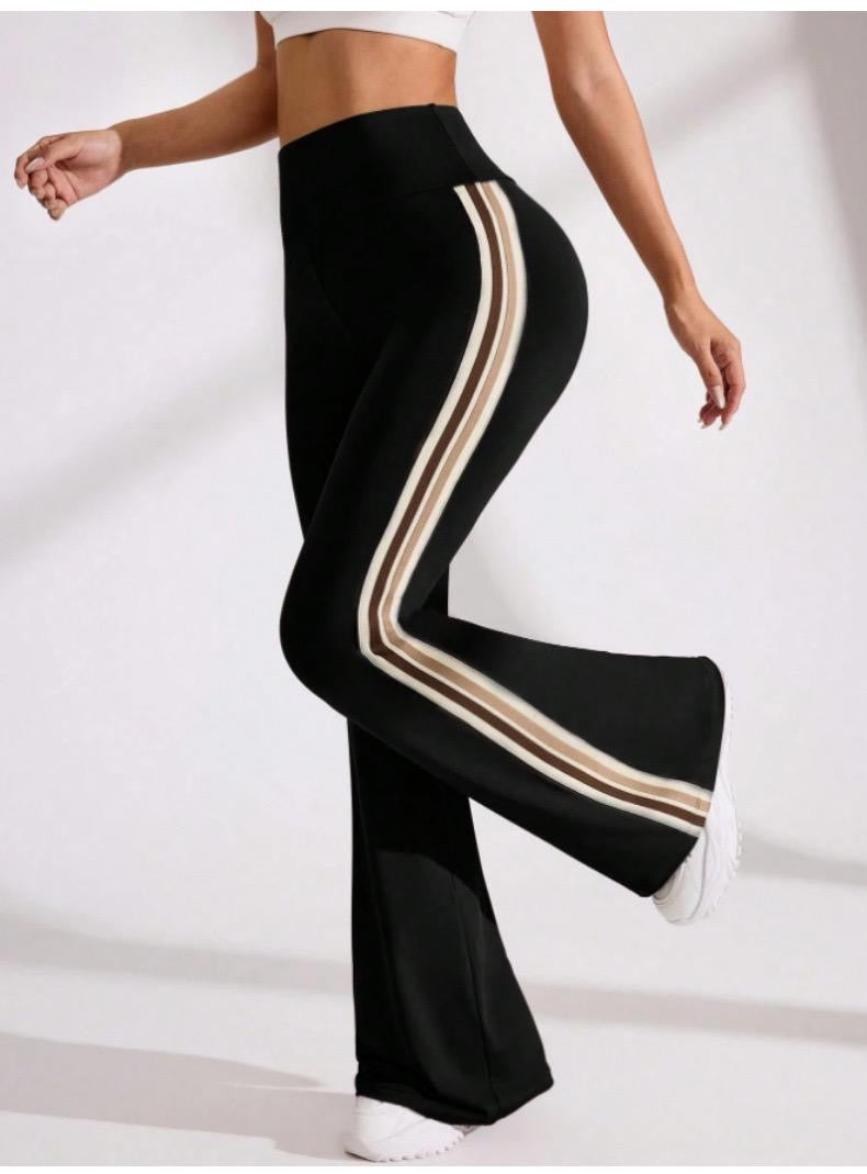 Flared Stipe Leggings