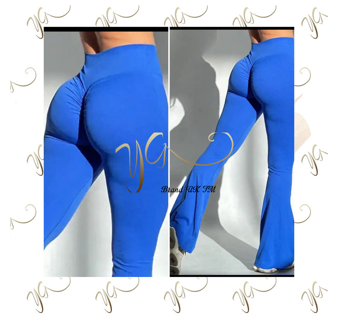 Blue booty flares