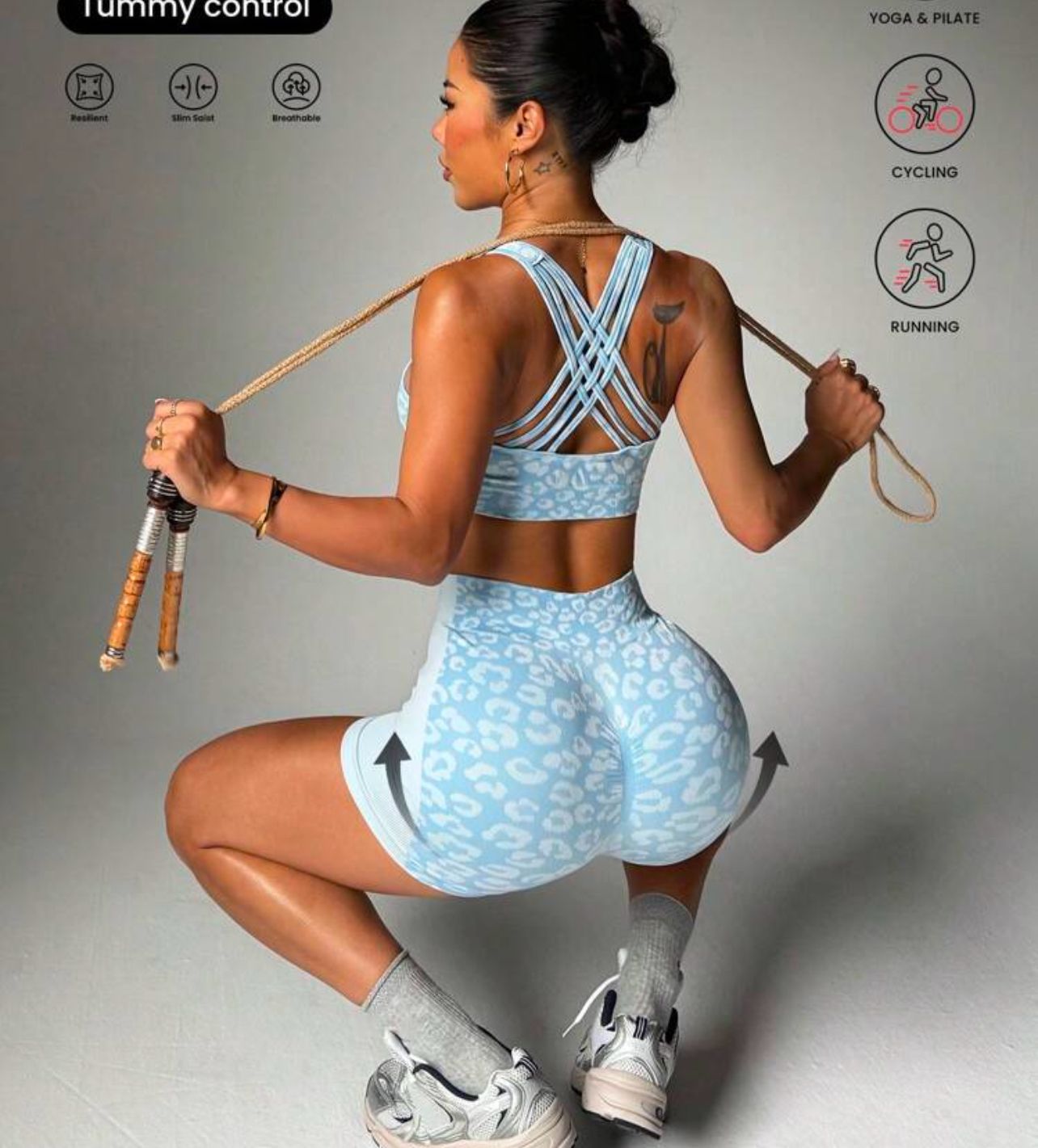 Lucy animal print gym set