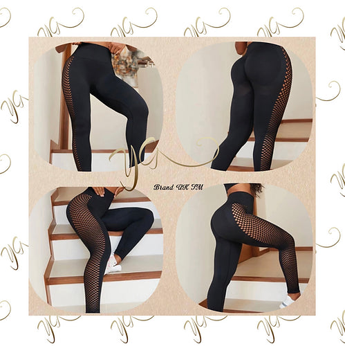 Mesh panel leggings2