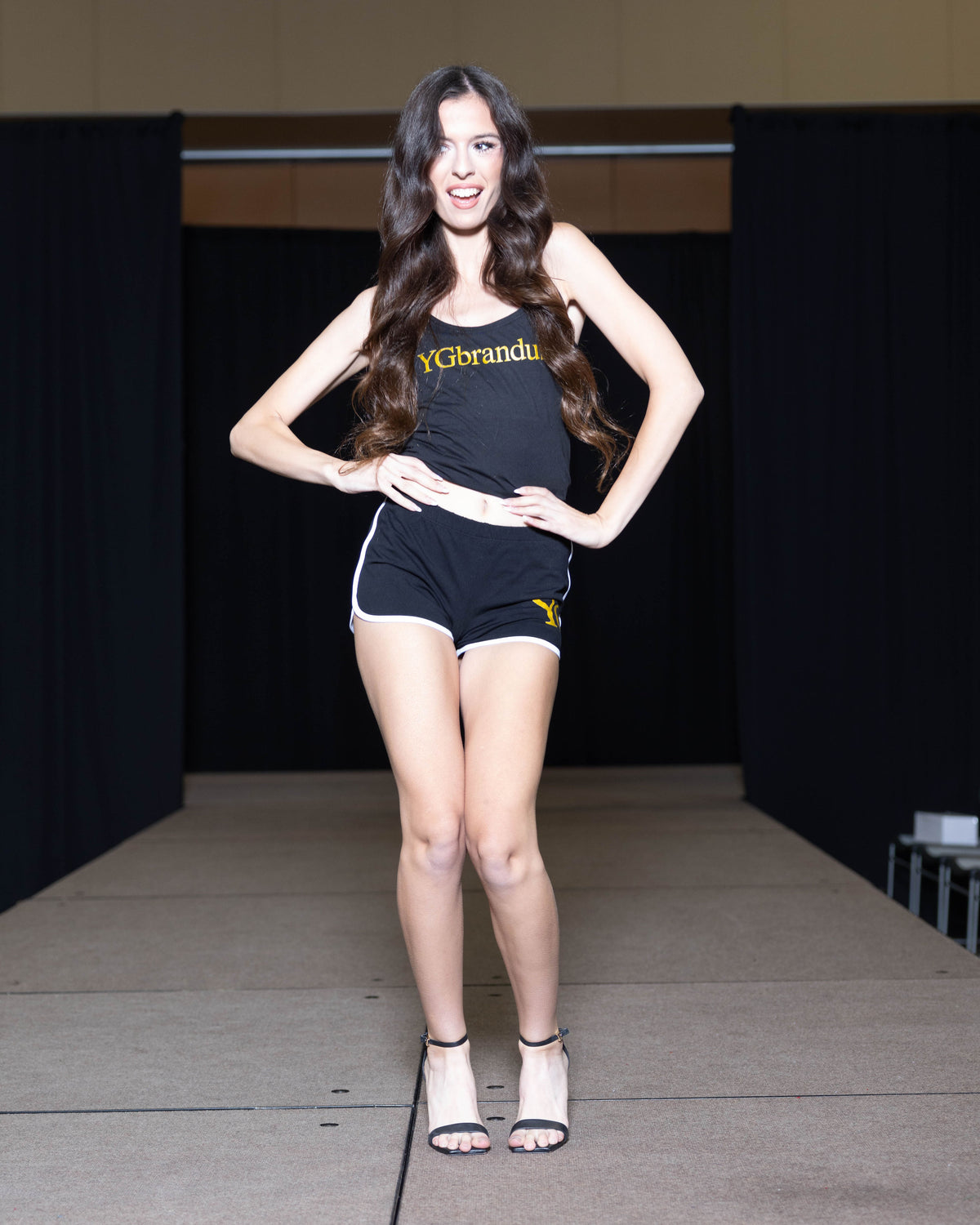 YGBrandUSA Black Trim Shorts