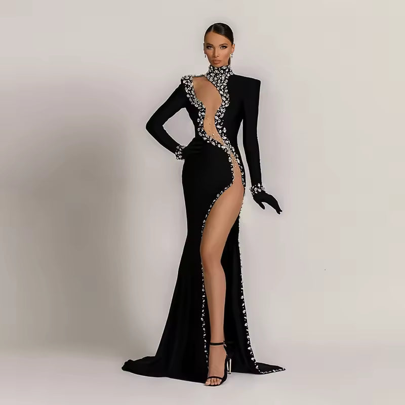High Split Crystal Dress