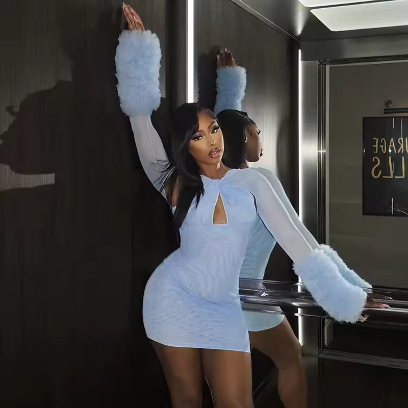 Sky Blue Mini Dress