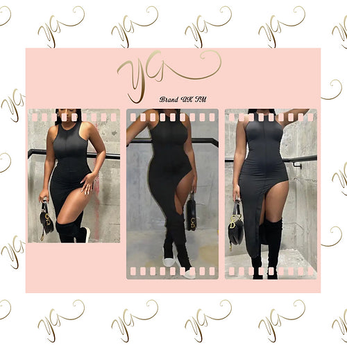 Black geo dress1