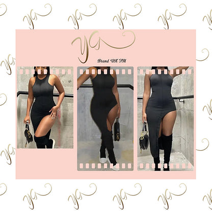 Black geo dress1