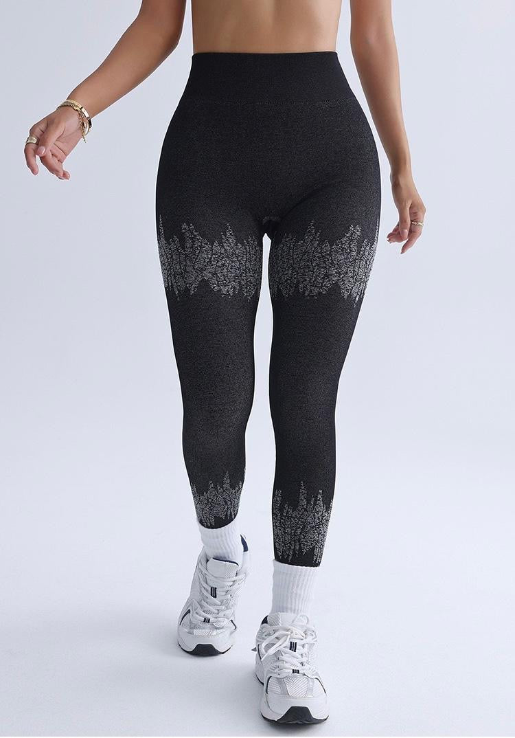 Black and Floral Pattern Leggings