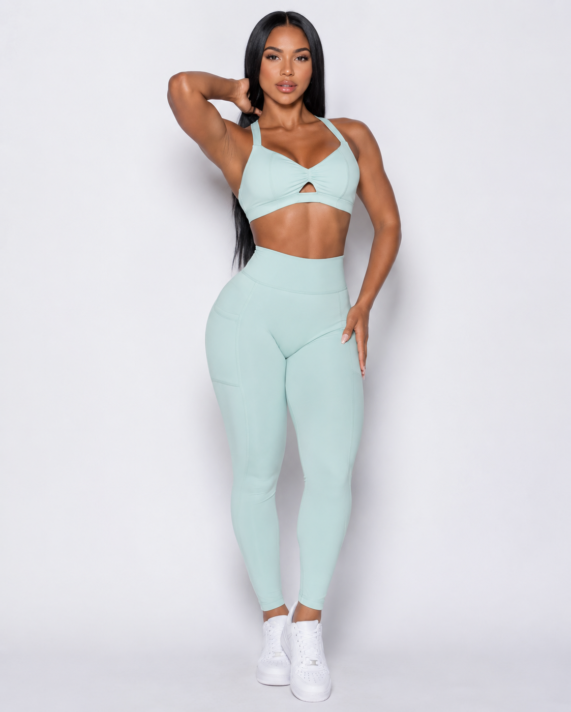 Keyhole Kinetic — Women’s 2‑Piece Activewear Set