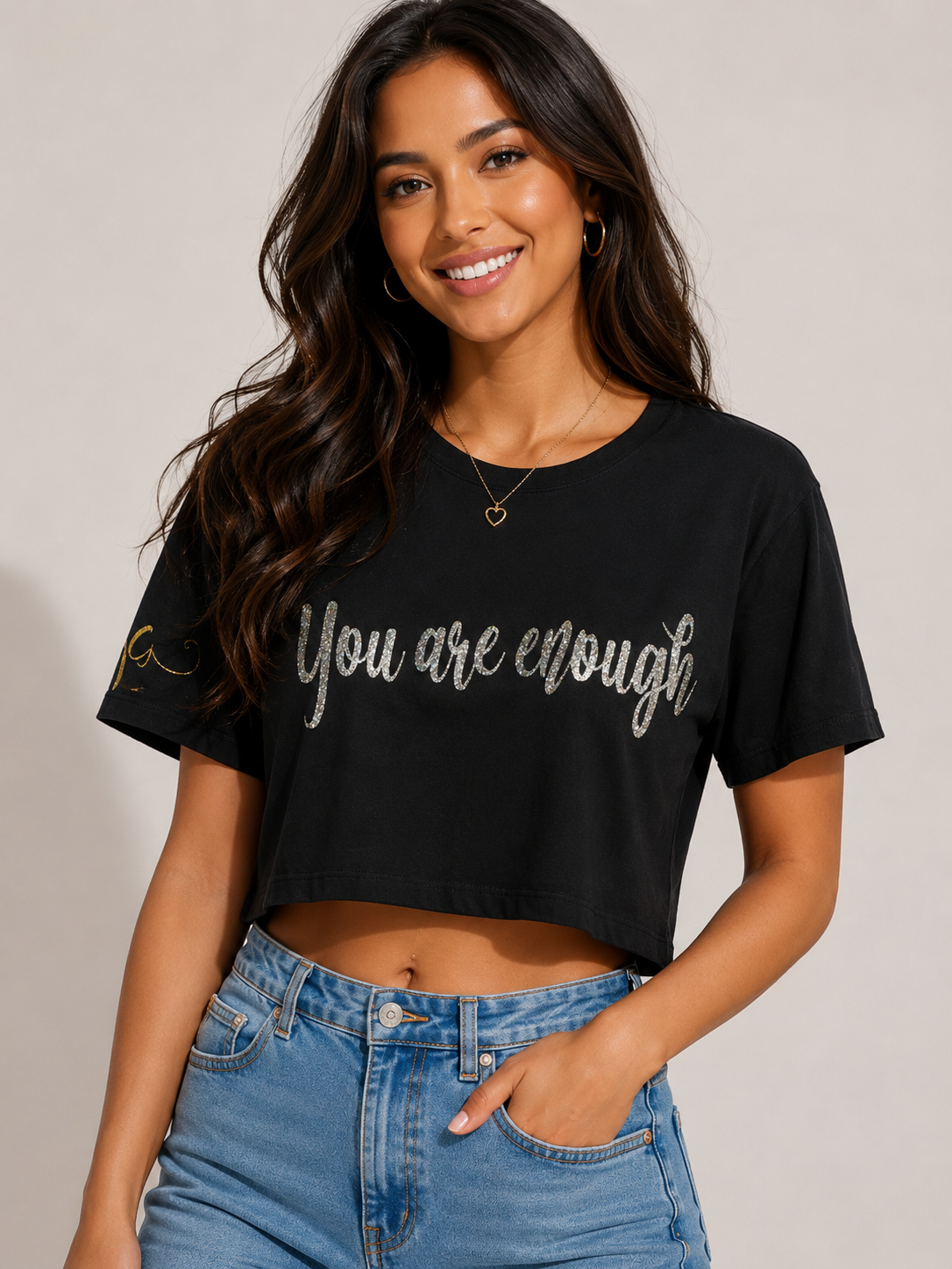 YGBrandUSA Inspiration Collection — “You Are Enough” Cropped Tee