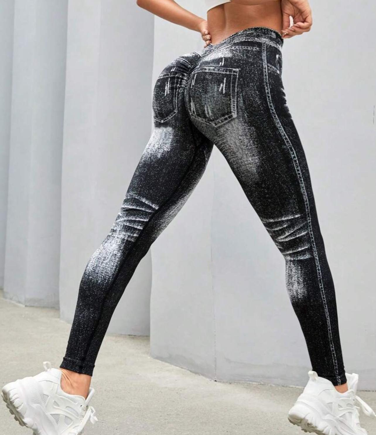 Jean effect leggings