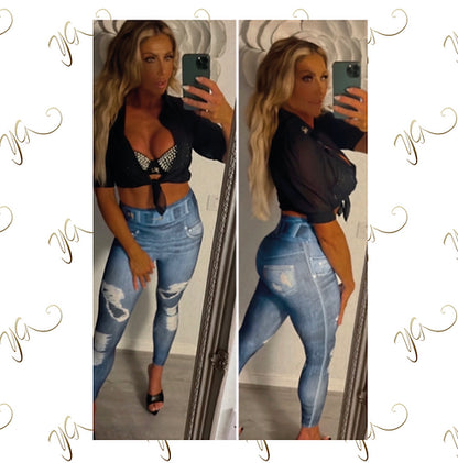 Jean effect leggings2