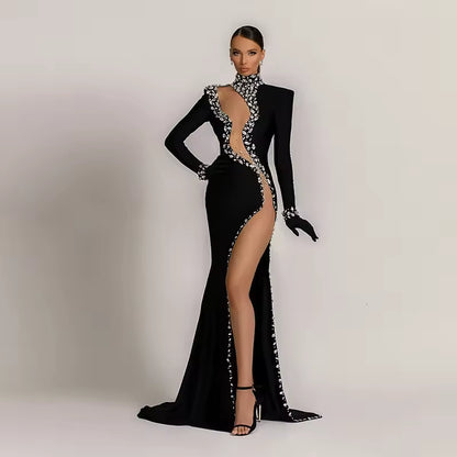High Split Crystal Dress