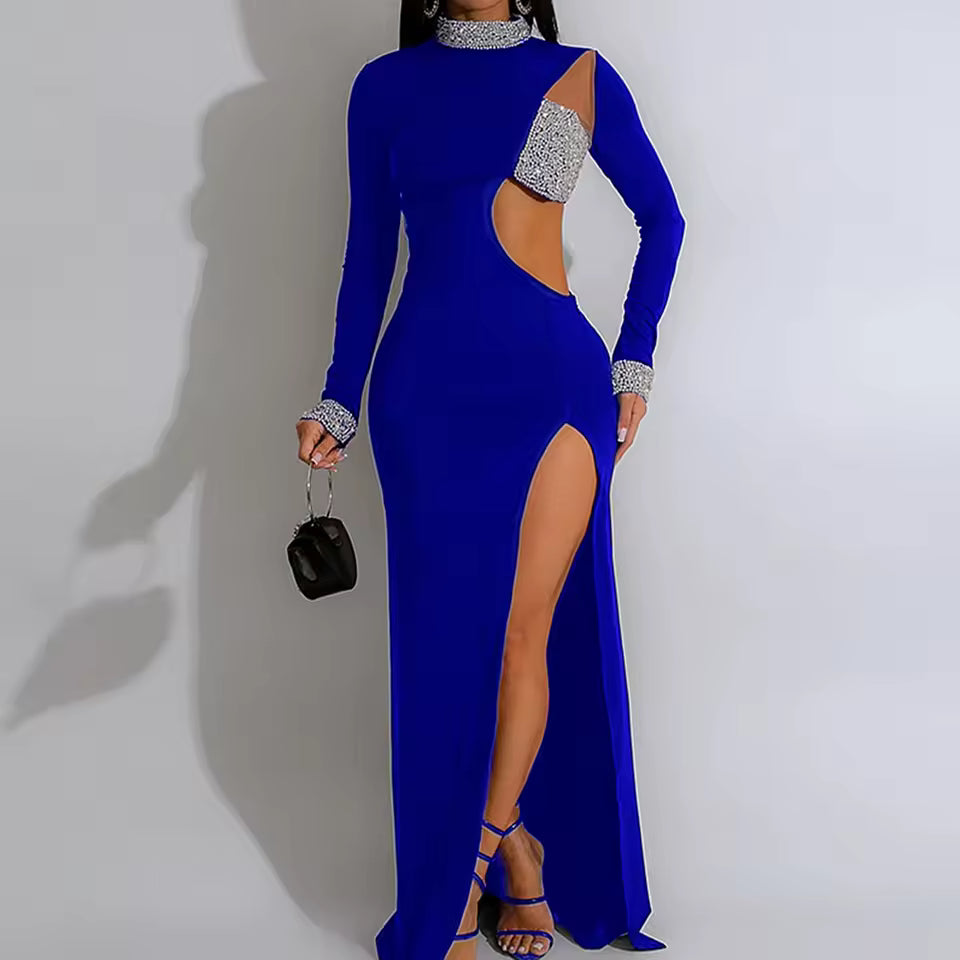Blue Rhinestone Dress