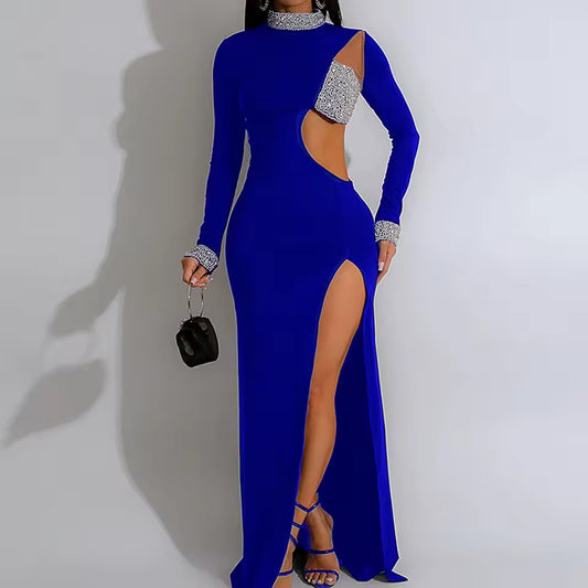 Blue Rhinestone Dress