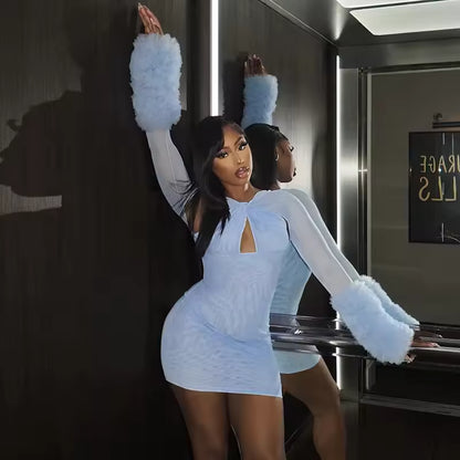 Sky Blue Mini Dress
