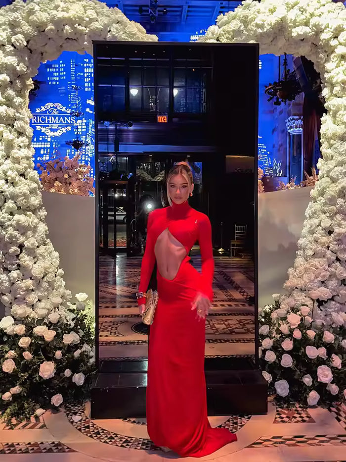 Long Red Dress alternate view