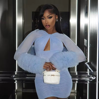Sky Blue Mini Dress