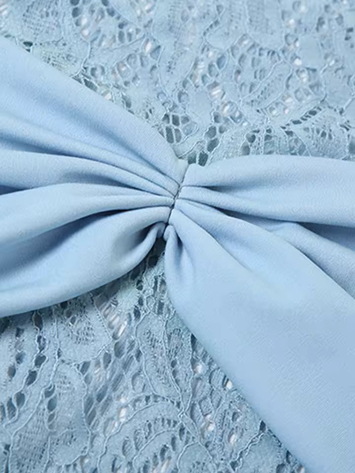 Blue Lace Mini Dress