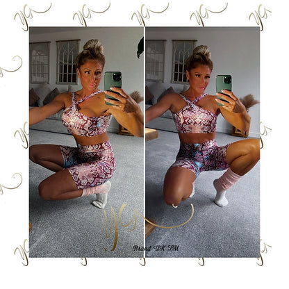 Snakeskin effect short set1