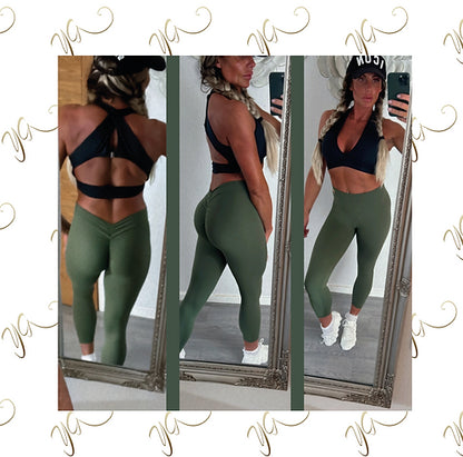 V scrunch bottom leggings5