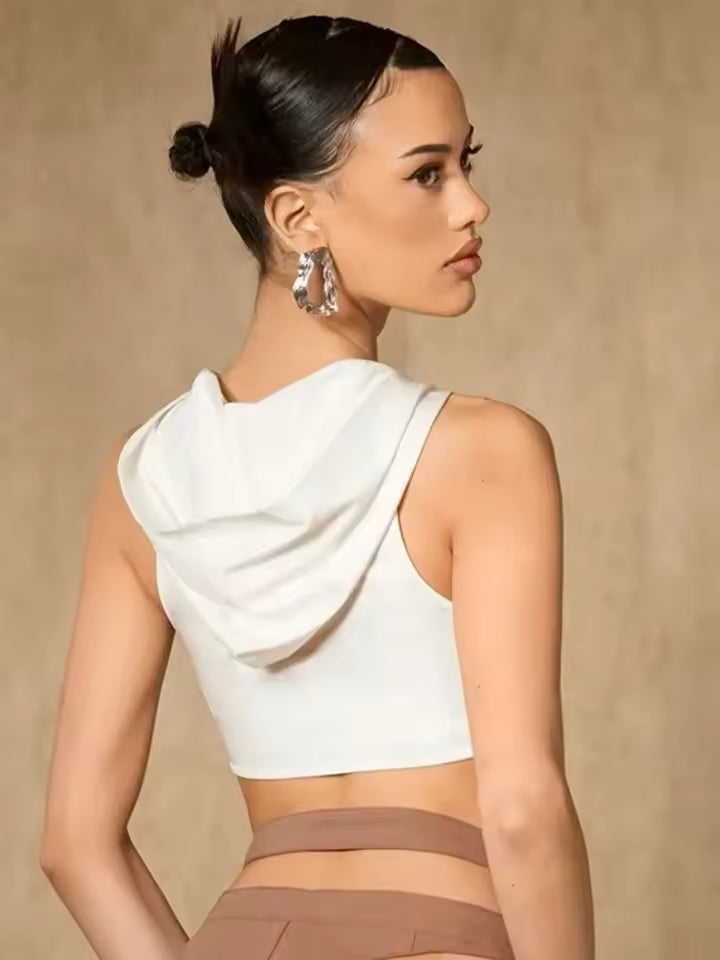 Cropped T Shirt Hoodie