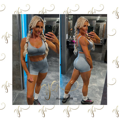 YG Scrunch Bum Ribbed Shorts Set3
